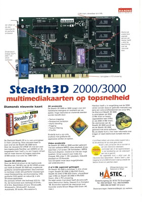 1996 Diamond Stealth3D 2000 (PC) A4 Vintage Print Ad/Poster 100% Official Art