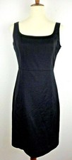 Vintage 2005 Armani Collezioni Size 8 Black Sleeveless Virgin Wool Lined Dress