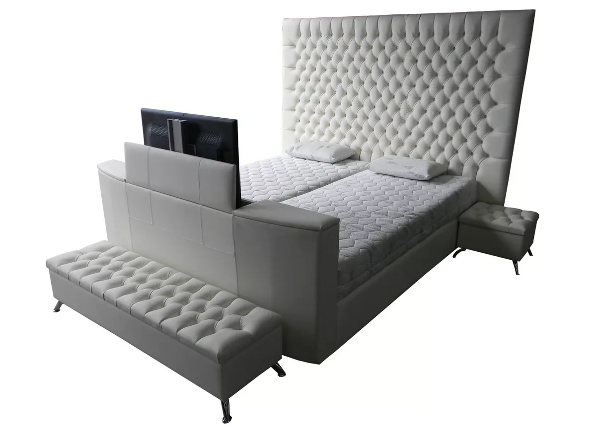 Bed with cheap tv lift