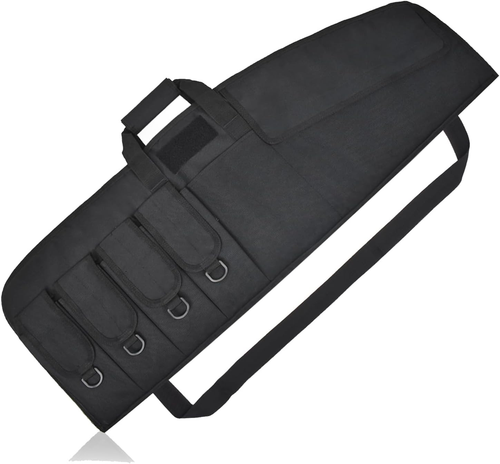 AUMTISC Tactical Rifle Gun Case, Soft Shotgun Carrying Range Bag mit 6 Taschen,