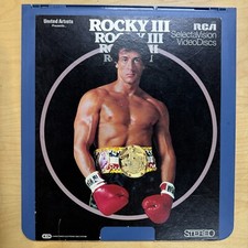 CED Video Disc Rocky 3 Sylvester Stallone RCA Selectavision Movie Untested