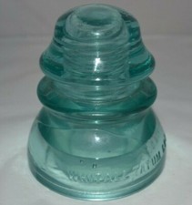 Whitall Tatum Co No 1 43 Insulator Light Green / Aqua Glass