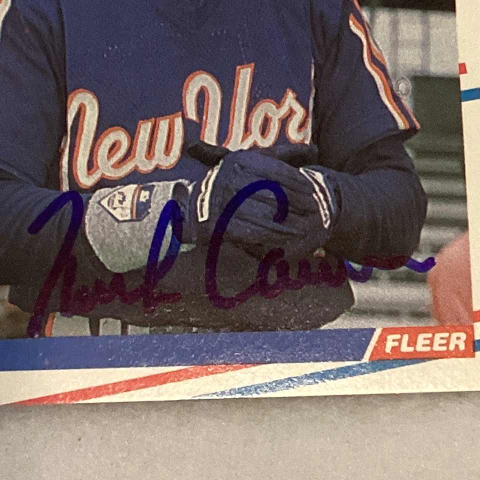 Vintage 1988 Fleer #129 Autographed Mark Carreon Rookie Card Ungraded - Image 2 of 4