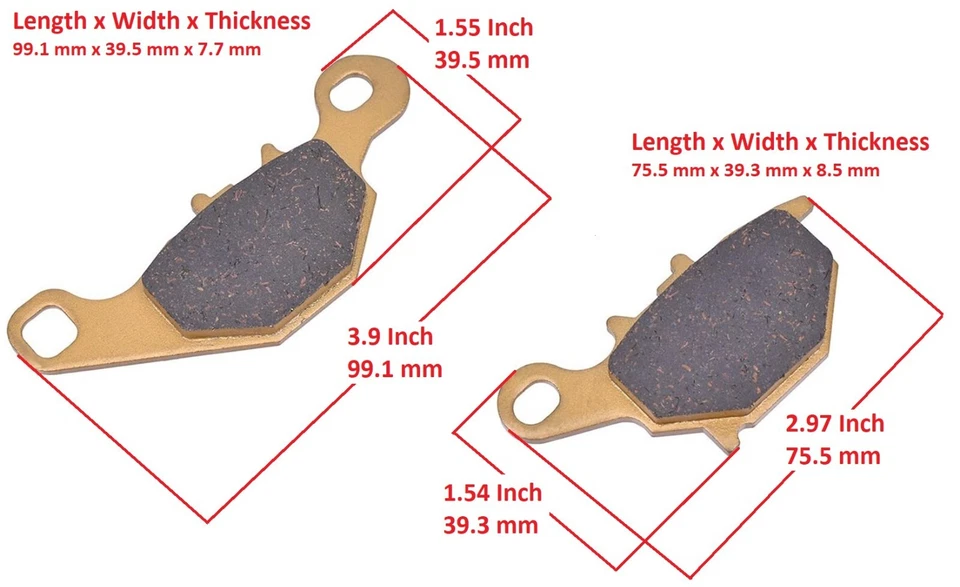 For Suzuki RM85 RM-85L Front Rear Brake Pads 2005 2006 2007 2008 2009 2010-2022 - Image 2 of 4