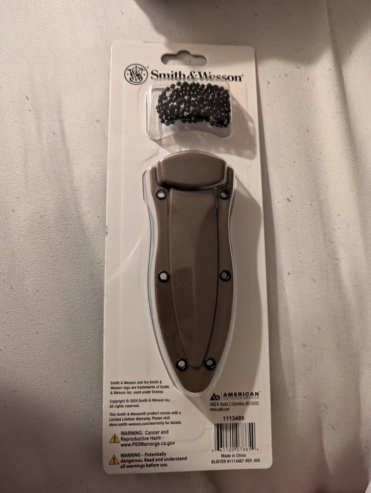 Cuchillo fijo Smith & Wesson HRT 4,87" hoja de acero inoxidable mango de goma Foto 2 de 2
