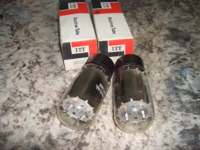2 Vintage ITT 3dg4 radio tubes in box lot NOS