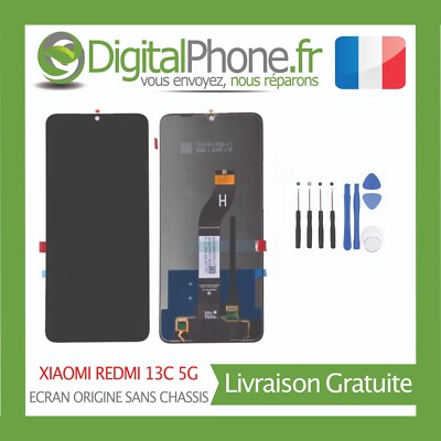 Écran LCD Reconditionné D'Origine Pour Xiaomi Redmi 13C / 5G - Noir - Avec Outils - TVA Incluse