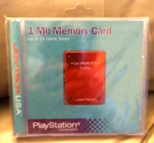 NEW SEALED Joytech USA Playstation 1 Compatible 1MB Memory Card RED
