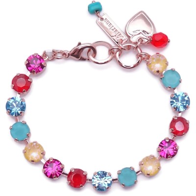 Mariana Pretty Woman Rose Gold Bracelet Fuchsia Aqua Yellow Mix 1161 NWT