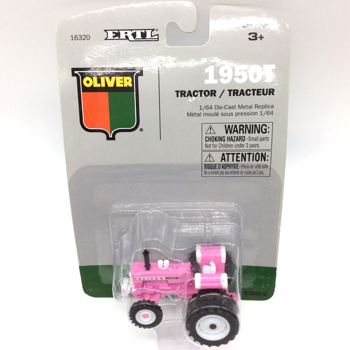 ERTL Pink OLIVER 1950T Tractor W/ Rear Duals 1/64 Die-Cast Metal