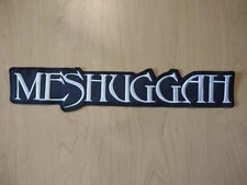 MESHUGGAH,SEW ON WHITE EMBROIDERED LARGE BACK PATCH