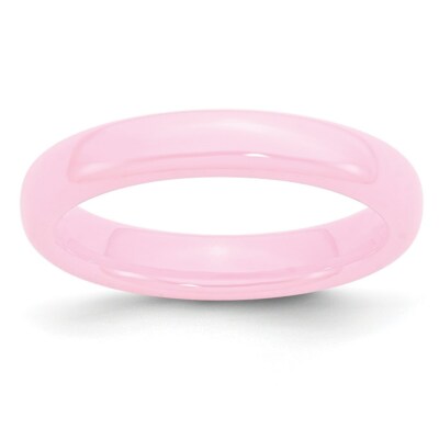 Chisel Ceramic Pink 4mm Polished Band S:9