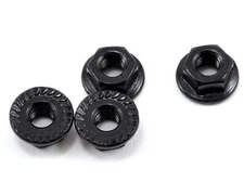 Core-RC 4mm Aluminum Serrated Wheel Nut (Black) (4) [CRC-CR196]
