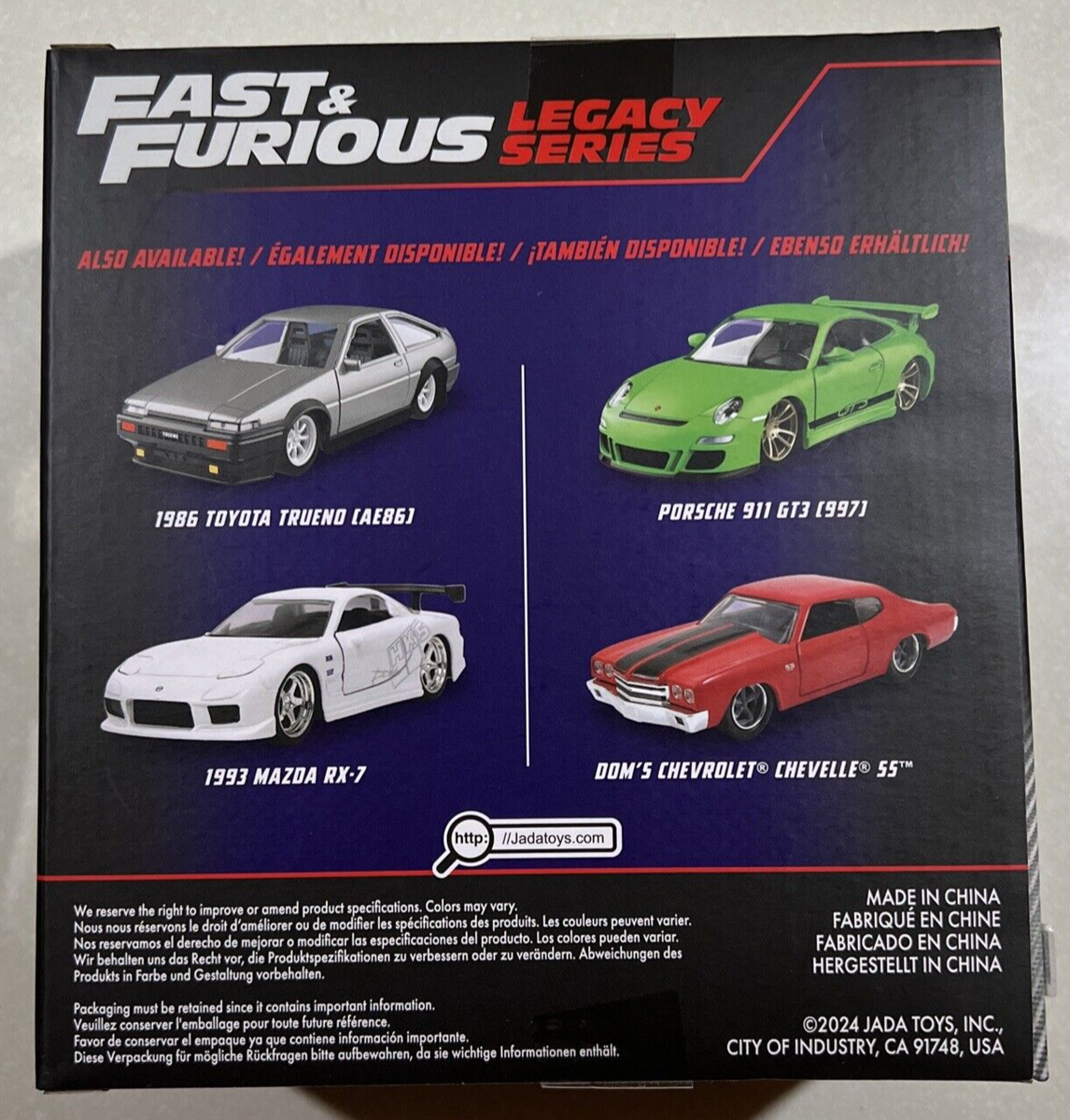 JADA Fast & Furious Legacy Series 12台セット NEW 2024 Jada Fast & Furious Legacy Series Porsche 911 GT3