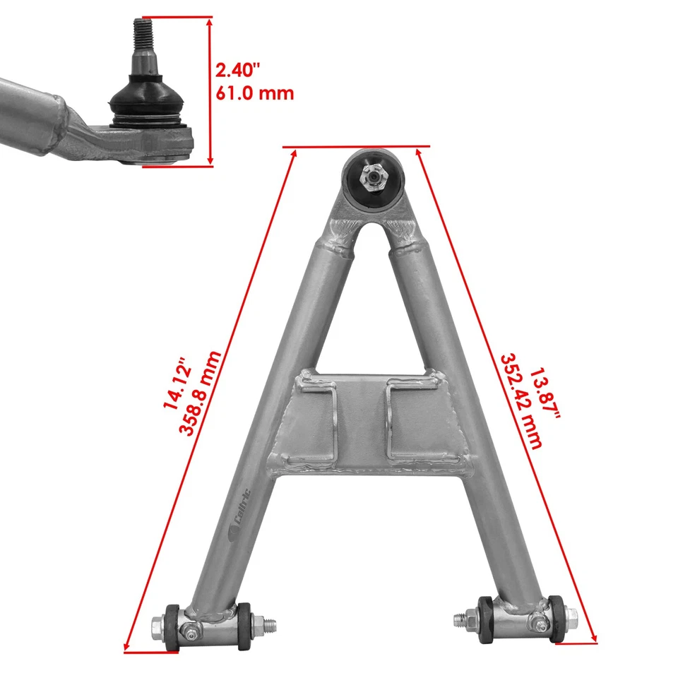Brazo A delantero inferior derecho para Yamaha Warrior 350 YFM350X 1989-2003 Foto 2 de 4