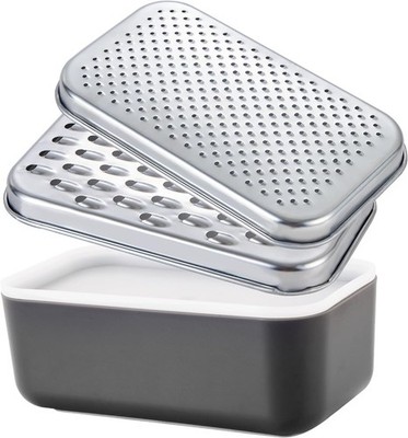 Cheese Grater with Container - Box Grater Cheese Shredder Lemon Zester -