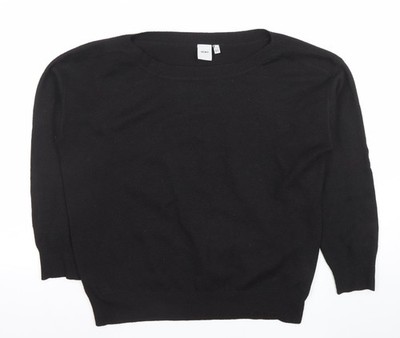ICHI Strickpullover Pullover Damen schwarz L Rundhals