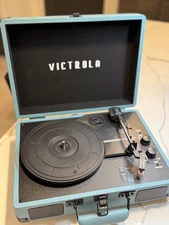 Victrola BT Suitcase Record Player With 3 Speed Turntable  - Tiffany