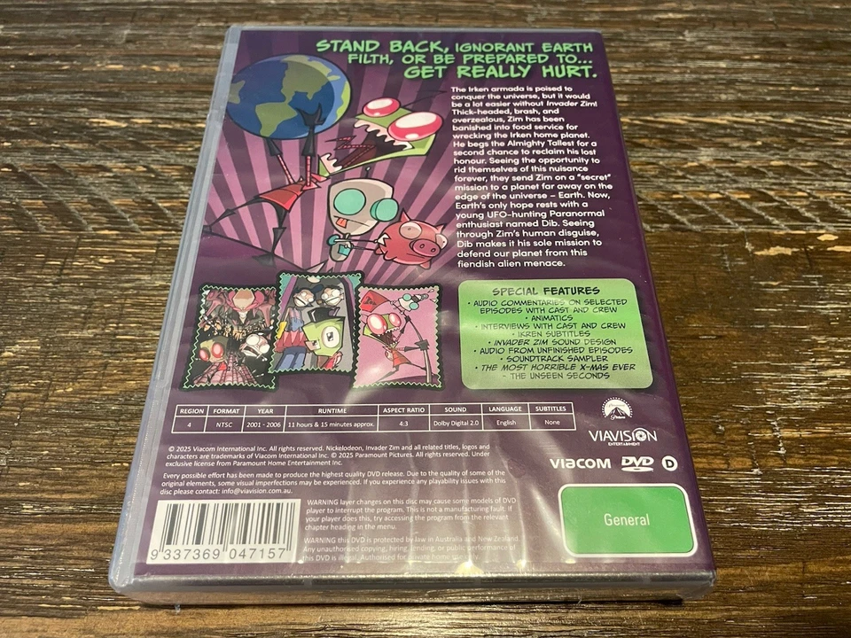 Invader Zim: The Complete Series (DVD, Via Vision) Region Free Australian Import - Image 2 of 2