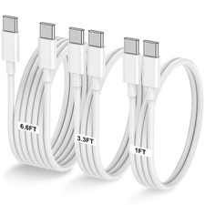 3-Pack 1FT 3.3FT 6.6FT 60W USB C to USB C Cable, Type C Fast Charging Cable...