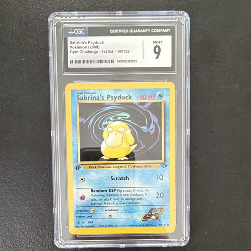 Sabrina's Psyduck (1st Edition) graded CGC 9 for sale on eBay