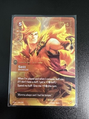1x Sett Brawler 164/298 Foil Epic Origins Riftbound League of Legends NM