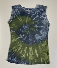 Vintage Color It Tie Dye Tank Top Sz S/M Made In USA Hippie Beach 90s