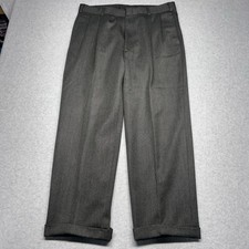 Brooks Brothers 100 Wool Black Pleated Tuxedo Pants Slacks 34 X 30 USA Made