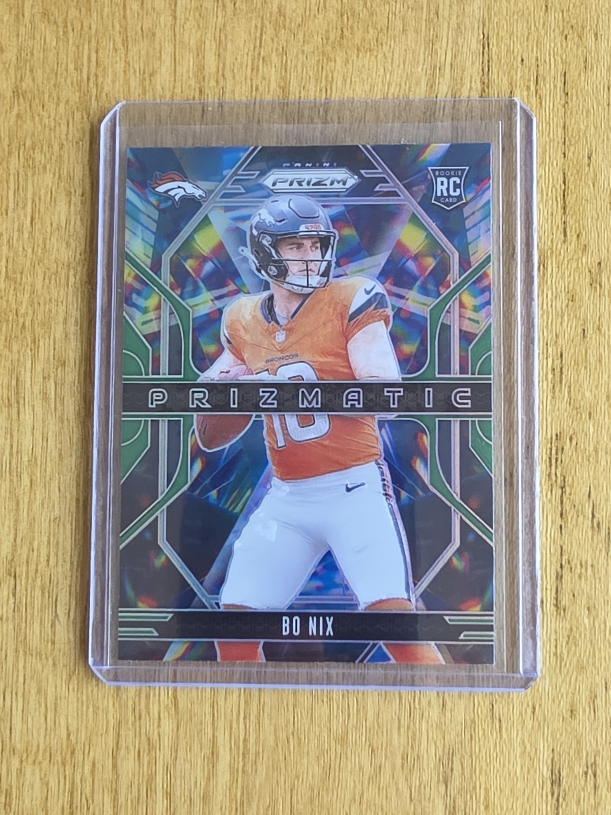 Bo Nix Panini Prizm Prizmatic #11 Green