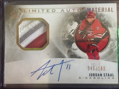 2020-21 SP Authentic Limited Autograph Patch 3 colours Jordan Staal /100 