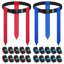 Flag Football Belts, 20 Set of Adjustable Flag Football Set with 60 Flags for...
