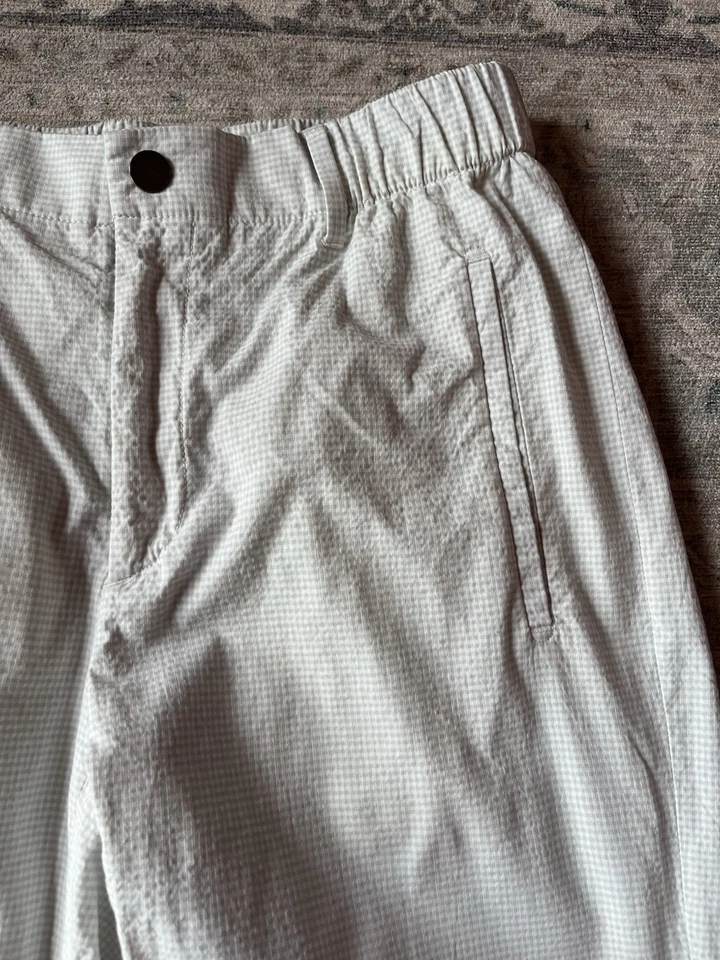 Шорты Incotex Slowear мужские размер W32 эластичная талия белые серые клетчатые - Изображение 2 из 4