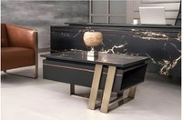 Tisch Holz Couchtisch Modernes Design Beige Tische BüRo Schwarz Einrichtung Neu