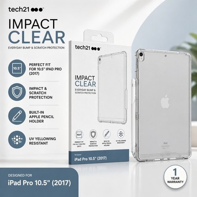 Tech21 iPad (PRO 10,5'' Zoll 2017) Hülle Stoßfest Slim Cover mit Stifthalter