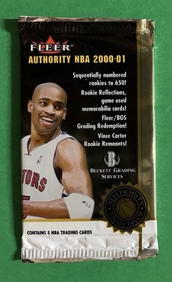 STEAL - 2000-01 Fleer Authority NBA Basketball Pack Sealed Kobe Bryant Chase