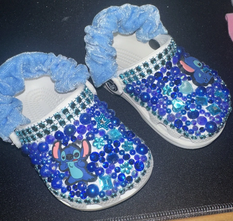 Stitch theme bling infant/toddler crocs - Image 3 of 3