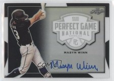 2019 Leaf Perfect Game National Showcase Metal Black 5/8 Masyn Winn Auto 1b3