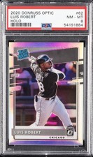 2020 PANINI DONRUSS OPTIC HOLO #62 LUIS ROBERT ROOKIE RC PSA 8