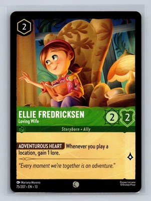 Ellie Fredricksen - Loving Wife 75/204 C Lorcana Attack of the Vine! NM/M