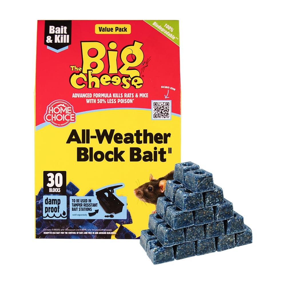 The Big Cheese All Weather Block Bait Rodent Control Blocks 10g Pack of 30 - Image 2