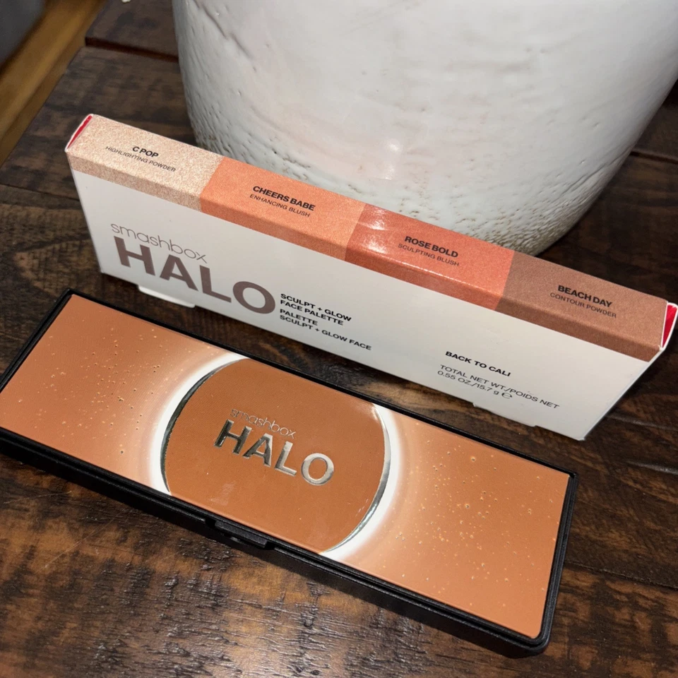 Smashbox Halo Sculpt + Glow Face Palette w/vitamin E NIB 0.55 oz - Image 2 of 4