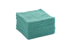 Professional Extra-Thick Microfiber Cleaning Cloth 12 Pack Green (16IN x 16IN...
