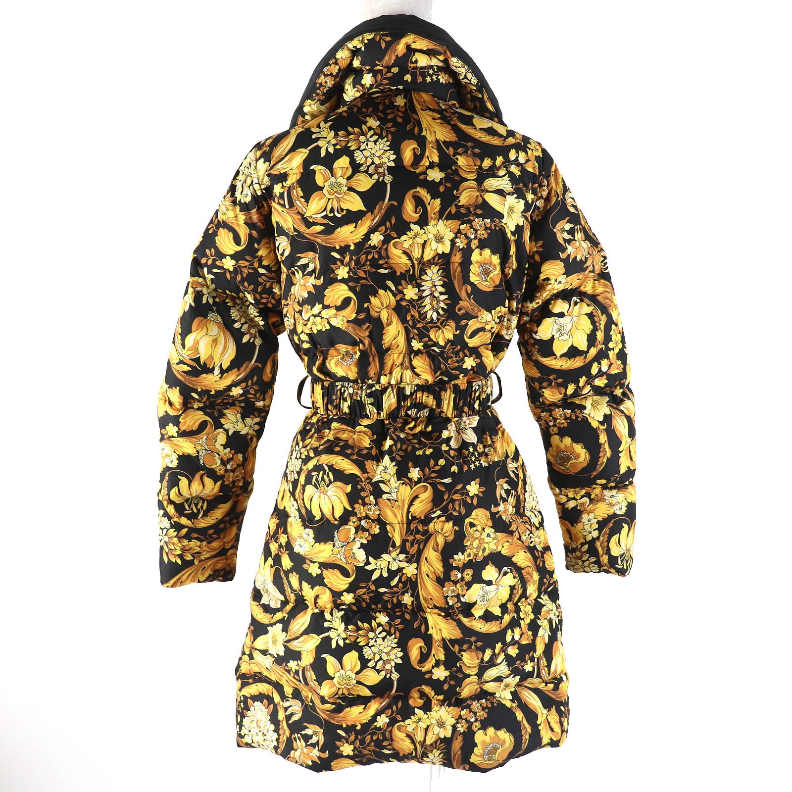 Excellent VERSACE down coat Baroque Pattern  Blac… - image 3