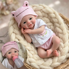 Can Open Mouth 13-Inch Pascale Soft Silicone Reborn Baby Doll - Handmade Newborn