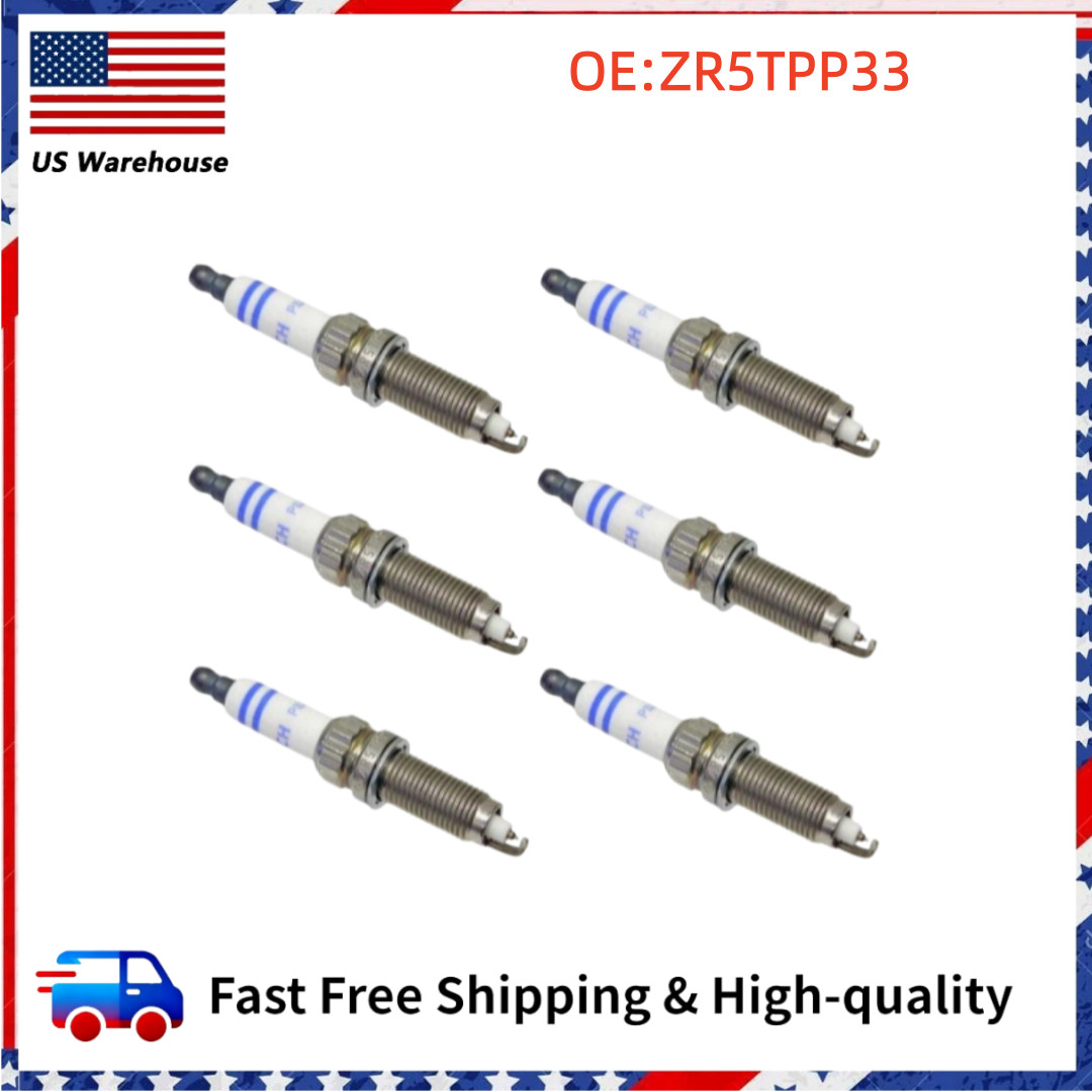 OEM 6PCS ZR5TPP33 Spark Plug High Power Fits For Bosch BMW E82 E88 F32 F10