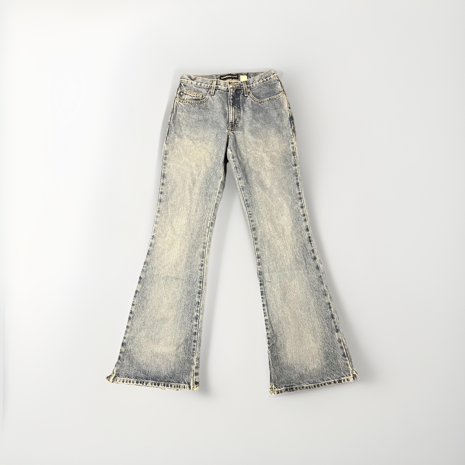 Express Womens Jeans Size 5/6 Regular Extreme Flare Medium Wash