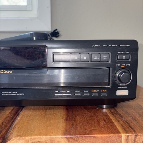 Cambiador/reproductor de discos compactos Sony CDP-CE415 5 CD con control remoto (PROBADO/FUNCIONA) - Imagen 6 de 15
