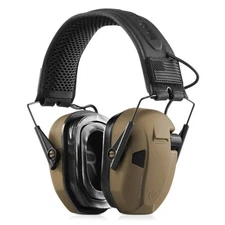 Savior Equipment Apollo Electronic Hearing Protection Ear Muffs - FDE Tan