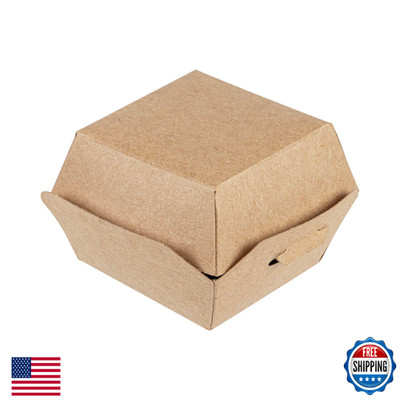 Restaurantware 2.5 x 2.5 x 2 Inch Mini Burger Boxes 100 Clamshell Food Container