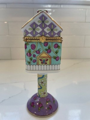 Vintage Birdhouse Postal Stamp Dispenser Classic Collectables Hand Painted